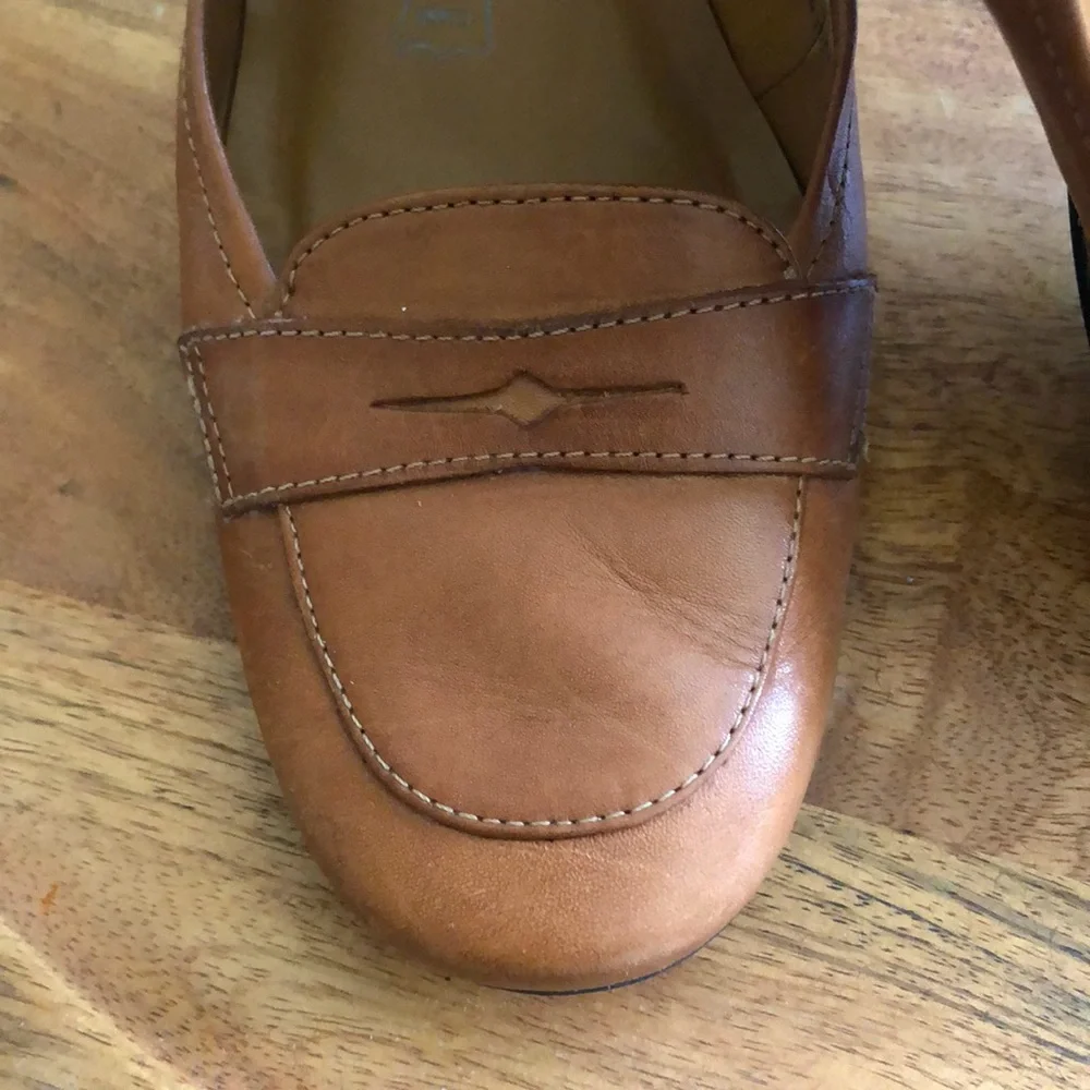 Cathy Jean Brazil Leather Light Brown Leather Heels size 7.5 - Picture 2 of 11